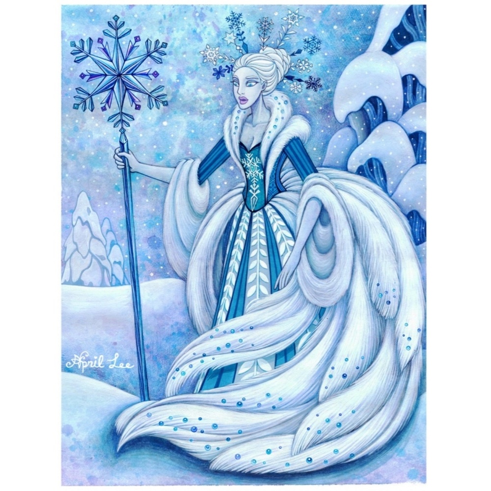 Snow ice queen illustration art print - Picture 1 of 1